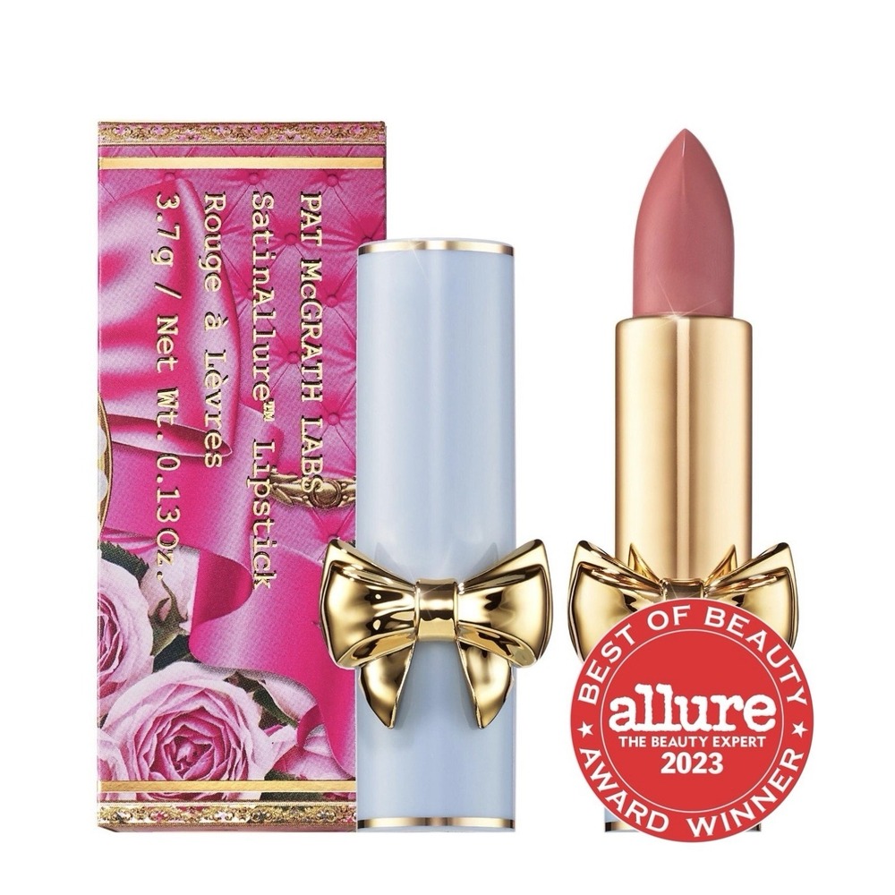 NIB Pat McGrath Labs SatinAllure Lipstick Divine Rose Cool Blush Pink Satin
